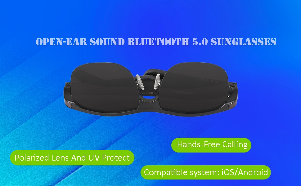 Handfree Music Bluetooth Audio Polarized Sunglasses Voice Control UV400 Men Women Sun Glasses Eyeglasses