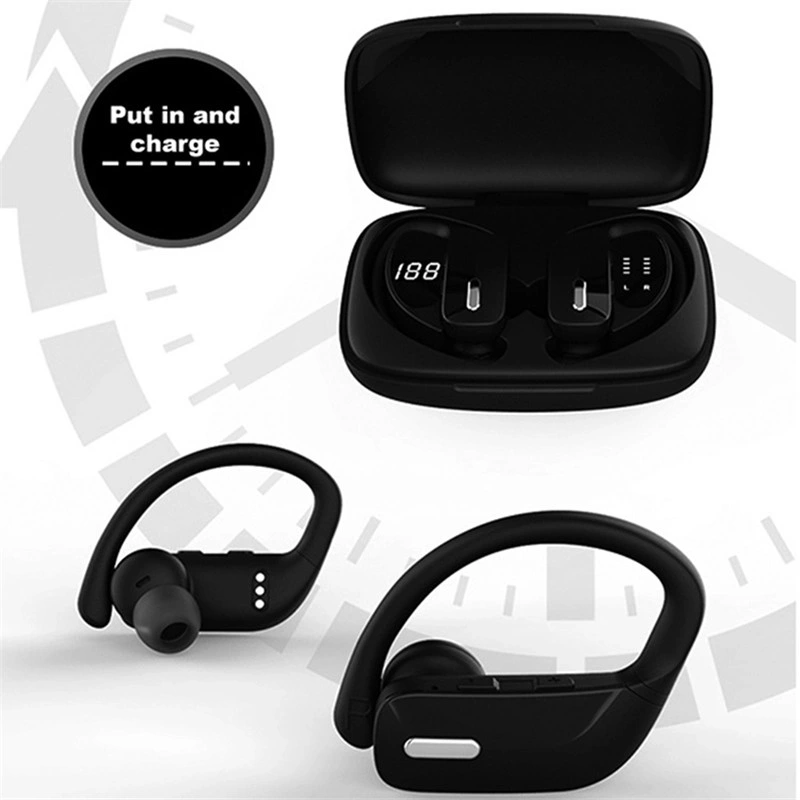 Bt Earphone True Wireless Earphones Noise Cancellation Business Earhook Earbuds