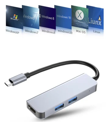 Поддерживает 4K HD USB3.0 Hub Type-C Адаптер USB-C 3 в 1 (XH-HUB-323)