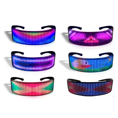 APP Control Bluetooth светодиодные очки унисекс блестящие очки для вечеринки